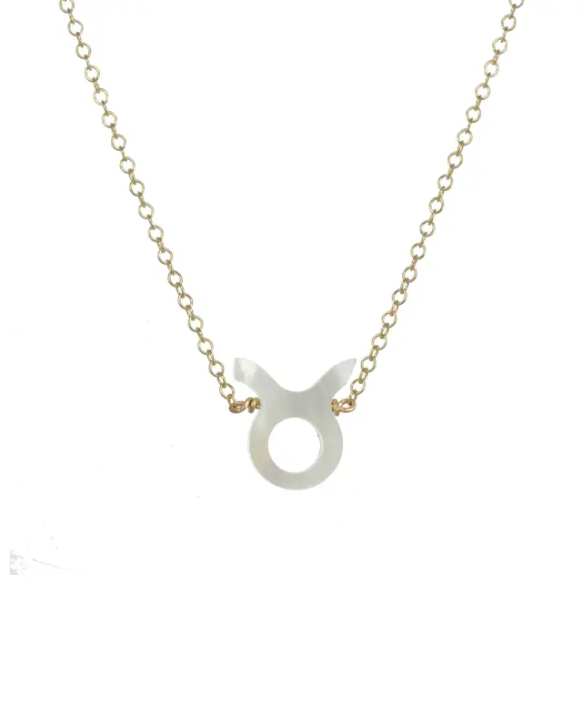 Zodiac Necklace | Metal Color: Gold | Sign: Taurus