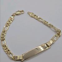 ID Bracelet Fashion Gold-Plated 7 1/5 Inches GOLD PLATED Composition, Unisex Design,ENGRAVING AVAILABLE LEAVE A NOTE WITH THE...