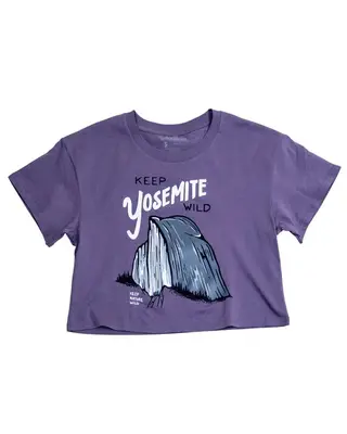 Keep Yosemite Wild Women's Crop Top | Mauve | Size: M