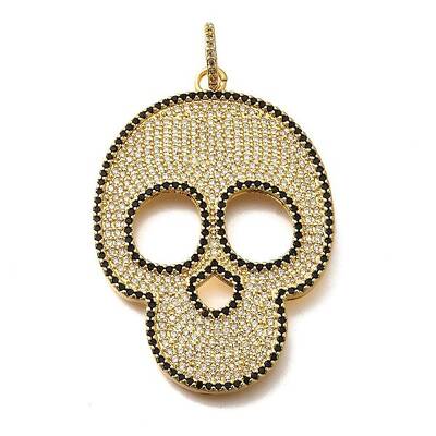 Brass Micro Pave Cubic Zirconia Pendants