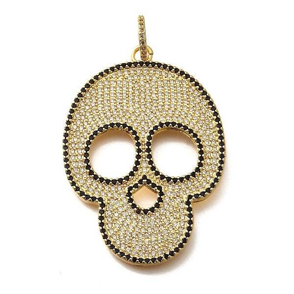 Brass Micro Pave Cubic Zirconia Pendants