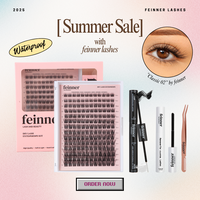 Feinner Classic Waterproof DIY Lash Extensions Kit with Bond Seal Remover for Natural Long Lasting Makeup at Home - Cosmetic