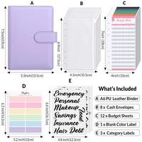 Budget Planners binder Set, Notebook, Budget Card, Sticker, Loose Leaf, Cash Bag, Sticky Note and Money Organizer for Cash Sa...