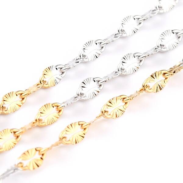 Two Tone 304 Stainless Steel Dapped Chains