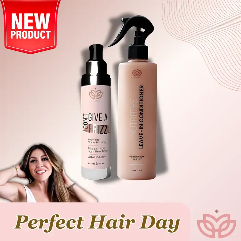 Perfect Hair Day Bundle - Simply Nutritive Leave-In Conditioner & IDGAF Anti-Frizz Spray with Argan Oil & Keratin for Shine &...