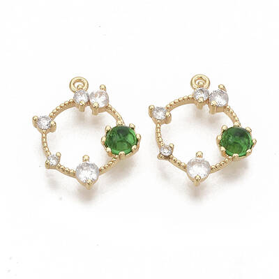 Brass Cubic Zirconia Pendants