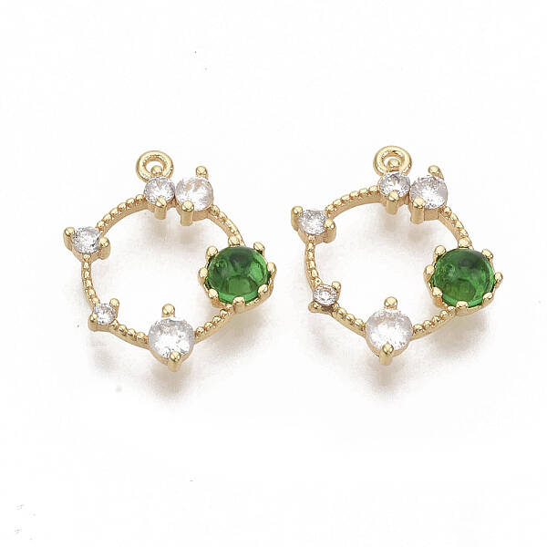 Brass Cubic Zirconia Pendants