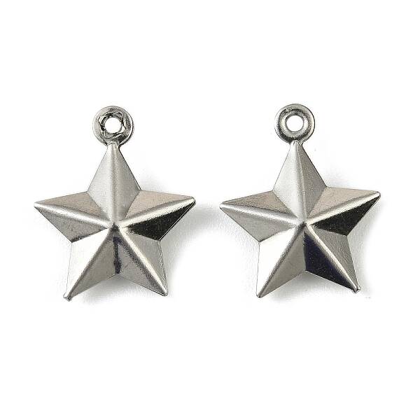 304 Stainless Steel Charms. Star Charm
