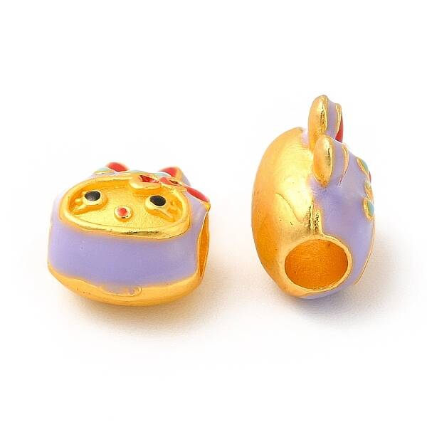 Rack Plating Alloy Enamel European Beads
