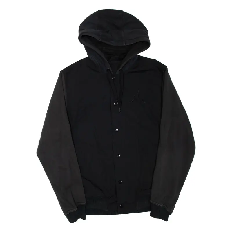 AIR JORDAN Mens Track Jacket Black Hooded M