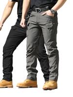 2pcs Men's Tactical Cargo Pants | Mid Waist Below the Ankle | Multi-Pocket Solid Color Polyester | Breathable Casual Day Wear...