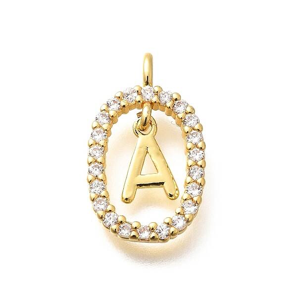 Brass Micro Pave Cubic Zirconia Pendants
