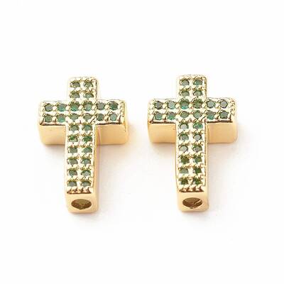 Rack Plating Brass Cubic Zirconia Beads