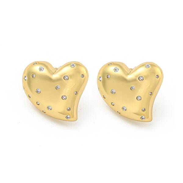 Rack Plating Brass Micro Pave Cubic Zirconia Stud Earring