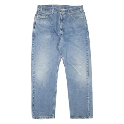 LEVI'S 505 Jeans Mens Blue Regular Straight 90s Stone Wash W36 L30