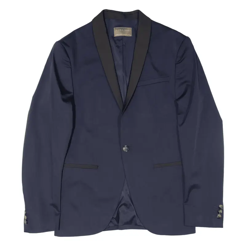 ZARA Man Blazer Jacket Blue Mens S