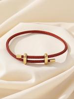 Women's Simple Plain Braided Design Bracelet, Casual Pull Adjustable Braided Bracelet, Fashion Jewelry Accessories for Wo...