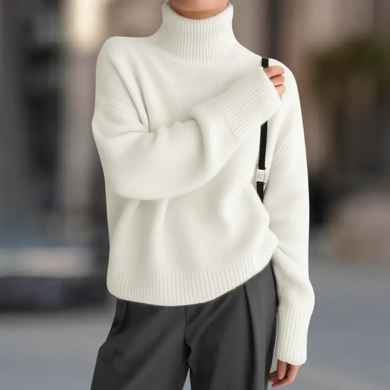 Vail Luxe Ultra Cozy Cashmere Blend Turtleneck Women's Sweater