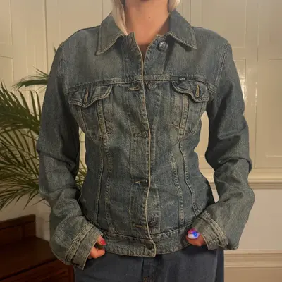 Gas Denim Jacket - Medium Blue Cotton