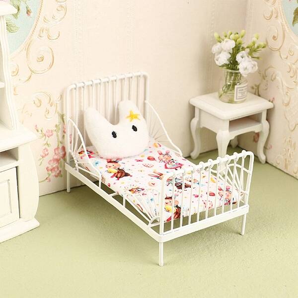 Mini Iron Children's Bed & Pillow