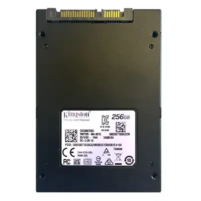 SKC600/256G Kingston KC600 Series 256GB Triple-Level Cell SATA 3Gb/s 3D NAND (XTS-AES 256-bit Encryption) 2.5 Inch Solid Stat...