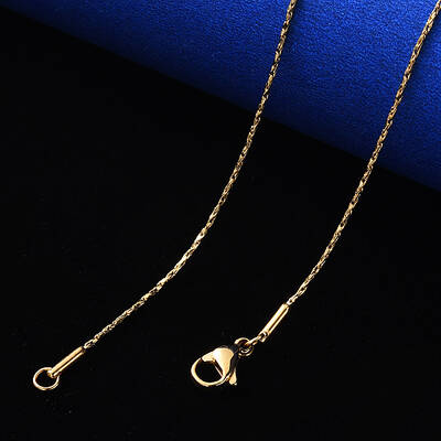 PVD Vacuum Plating 304 Stainless Steel Boston Link Chain Necklace