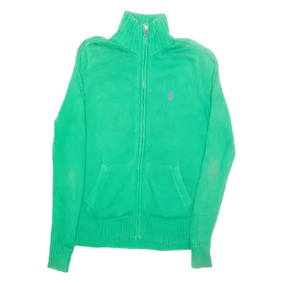 POLO SPORT RALPH LAUREN Womens Jumper Green Tight Knit S