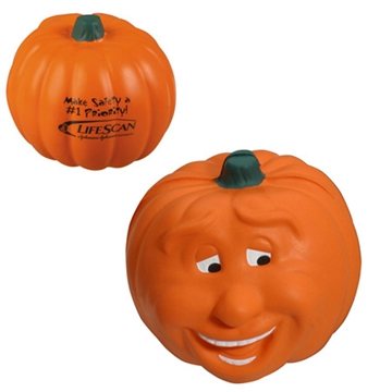100 Customized Pumpkin Smile - Stress Reliever - Polyurethane