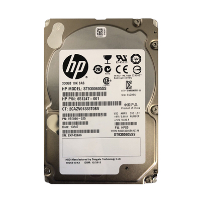 651247-001 HP 300GB 6Gb/s SAS 10000 2.5-inch 64MB Hard Drive