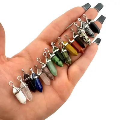 Moon Mountain Gems - Dainty Crystal Pendant - Gemstone Point Pendant