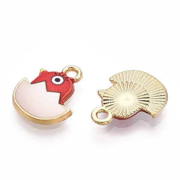 Printed Light Gold Tone Alloy Pendants