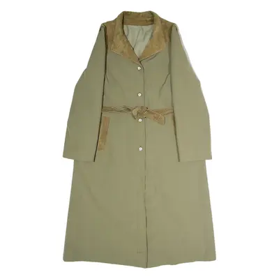 BERNARD SPORT Womens Trench Coat Green 90s S