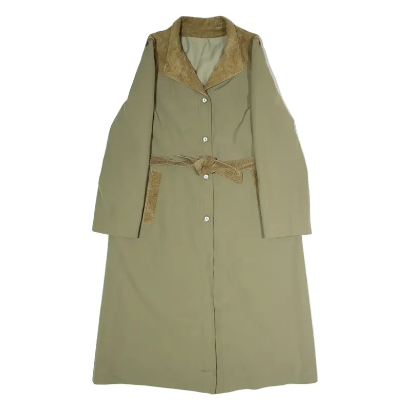 BERNARD SPORT Womens Trench Coat Green 90s S