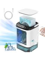 Portable Air Conditioner 4-in-1 Mini Personal ac Unit Upgraded Air Cooler Cooling Fan Small Air Conditioner 500ml Tank 3 Cool...