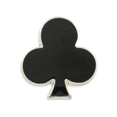Poker Black Alloy Brooches