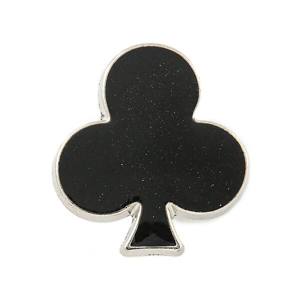 Poker Black Alloy Brooches