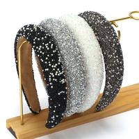 JBextension Rhinestone Headband Headband Women Girls Bling Headbands Thick Padded Headband Glitter Sparkle Headbands Silver H...