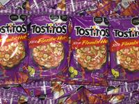 10 - PK Tostitos  Xtra Flamin. Delicious spicy chips -  62 GRAMS PER BAG -  MEXICAN CHIPS - PAPITAS MEXICANAS - SABRITAS MEXI...