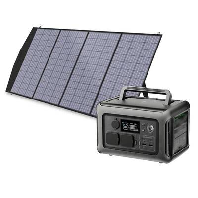 ALLPOWERS R600 Portable Power Station 600W 299Wh LiFeP04 Battery R600-Black + SP033 200W Solar Panel