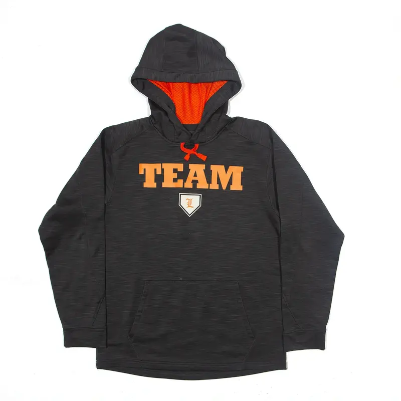 MAJESTIC Team Hoodie Black Pullover Mens M