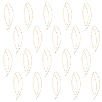 20Pcs Brass Spiral Oval Dangle Earrings