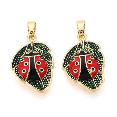 Brass Enamel Pendants