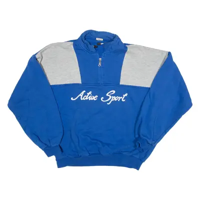 Active Sport Sweatshirt Blue 1/4 Zip Boys L