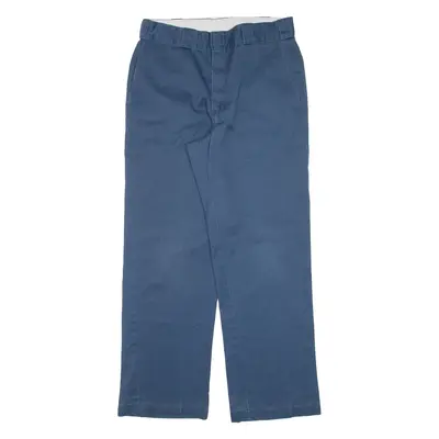 DICKIES Workwear Mens Trousers Blue Regular Straight W32 L30