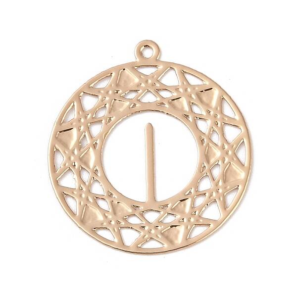 Brass Etched Metal Embellishments Pendants