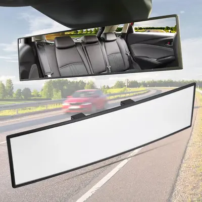 Universal Car Rearview Mirror, Wide Angle Clip-on Mirror, Panoramic Convex Interior Mirror, Car Interior Accessories for Car ...