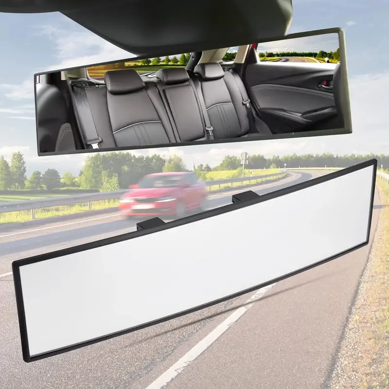 Universal Car Rearview Mirror, Wide Angle Clip-on Mirror, Panoramic Convex Interior Mirror, Car Interior Accessories for Car ...