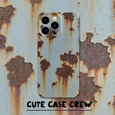 Rusty Glossy Pattern/Abstract Drop-Proof iPhone Case  Military-Grade Protection for iPhone 16/15/14/13/12 Pro Max | Fully Wra...