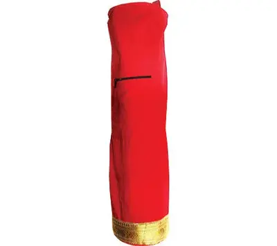 Yoga Bag - OMSutra Golden Saree Lace Mat Bag | Color: Red