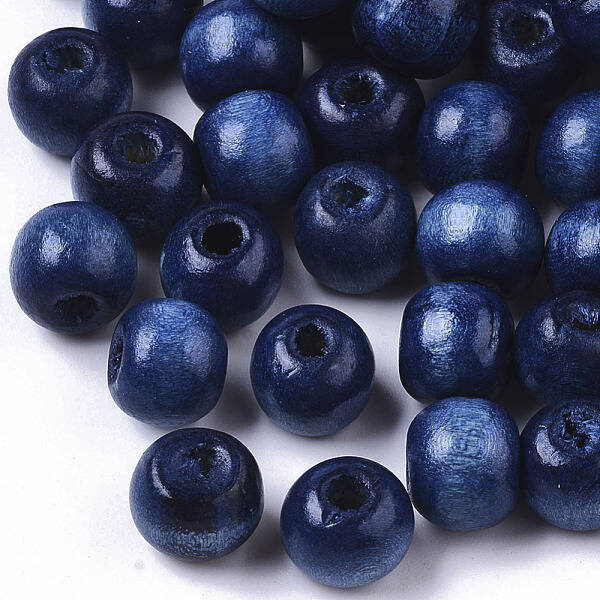 Dyed Natural Wood Beads